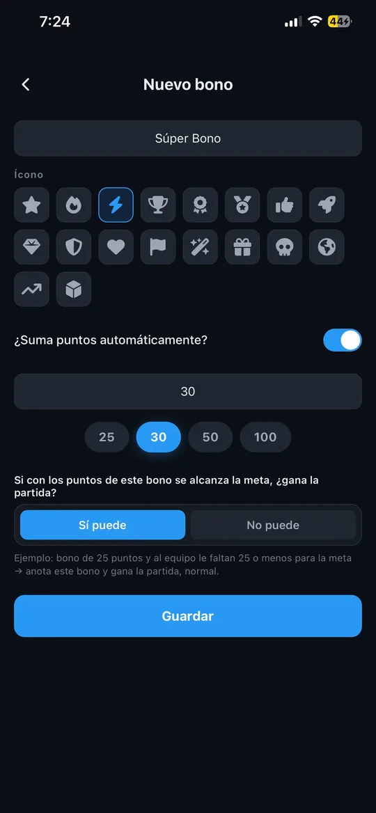 Creación de un bono personalizado
